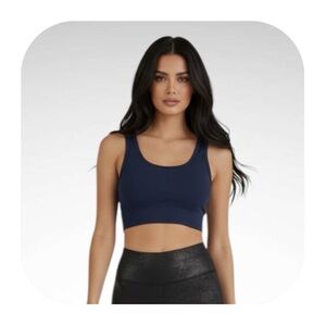 Aerie XS blue ribbed shelf bra bralette